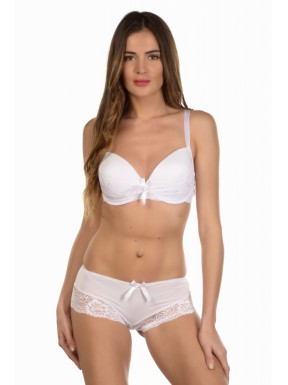 Tendante Blanc - Ensemble soutien-gorge / shorty