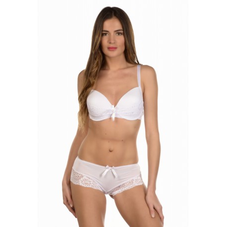 Tendante Blanc - Ensemble soutien-gorge / shorty